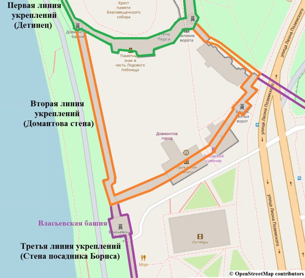 Власьевская башня в системе укреплений псковской крепости