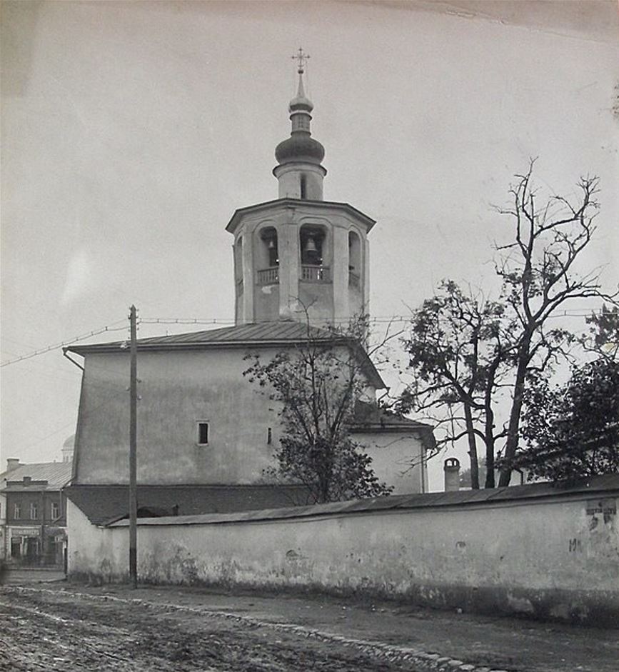 Колокольня Козьмодемьянской в Примостье церкви. Фотограф К.К.Романов. 1917г.