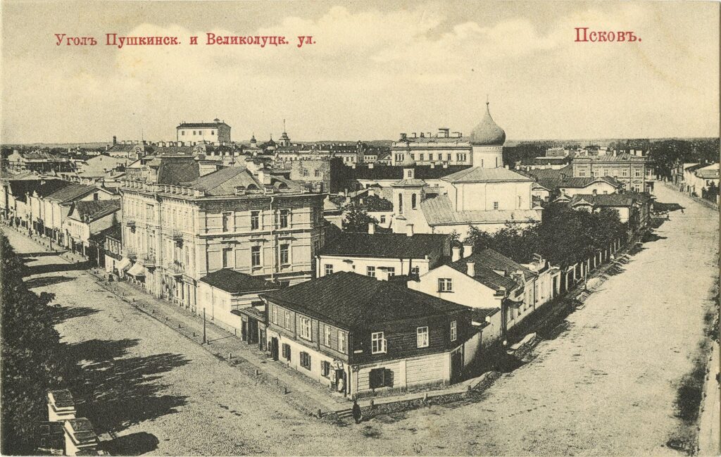 Вид на Пушкинскую и Великолуцкую улицы.