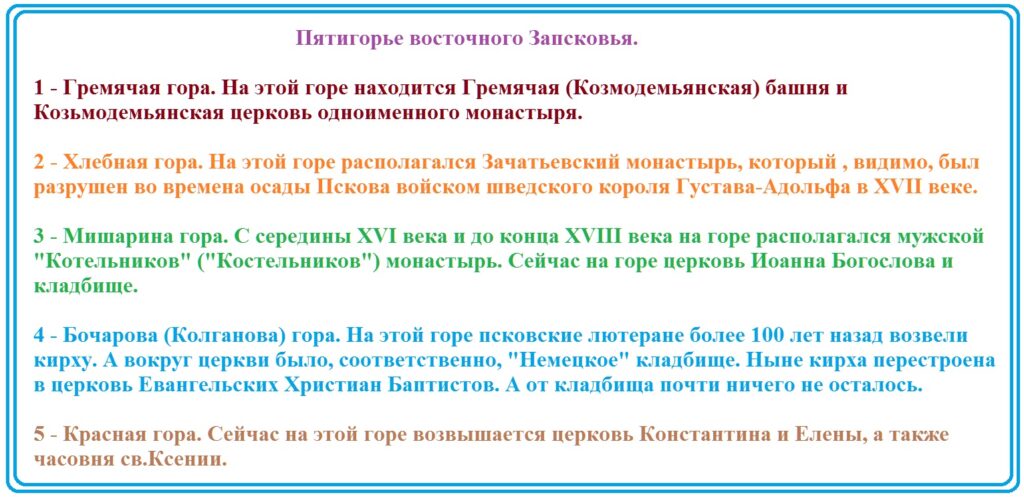 Пятигорье восточного Запсковья.